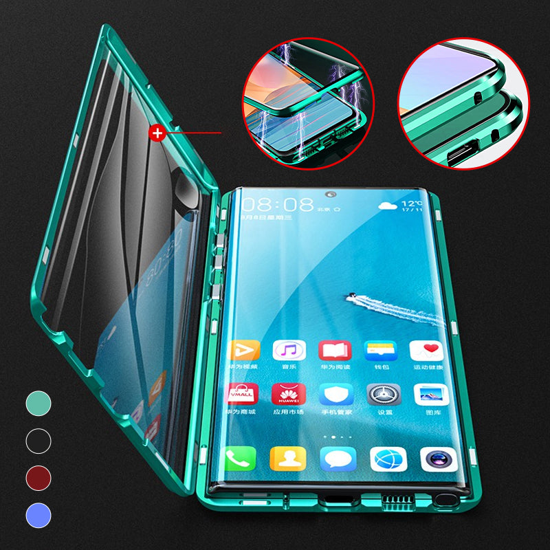Rūdīta stikla divpusējs tālruņa vāciņš (Samsung modeļiem)
