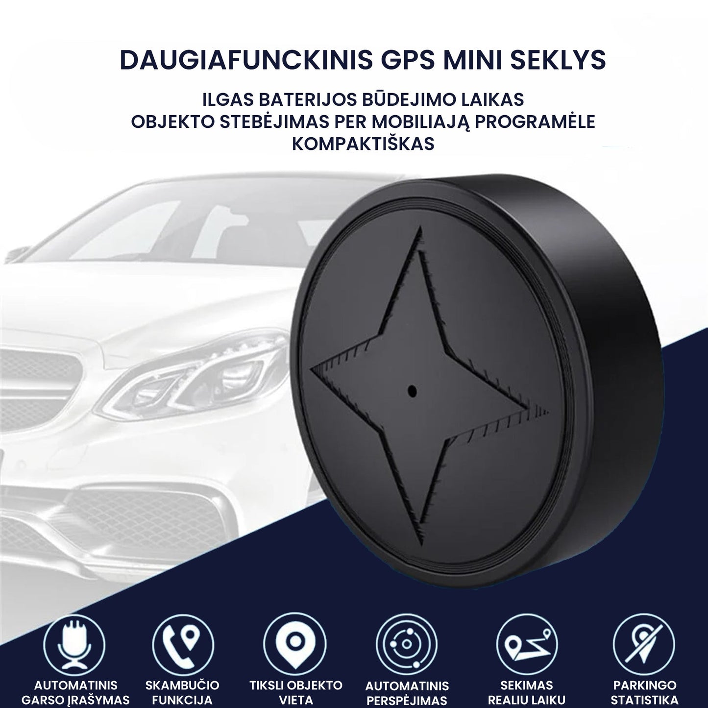 Magnētiskais mini GPS izsekotājs