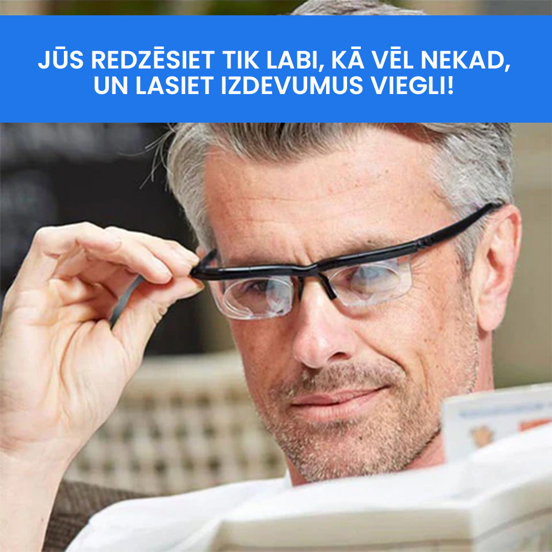 Oveallgo ™ Regulējamas brilles ¦ Vienmēr redziet skaidru un spilgtu attēlu