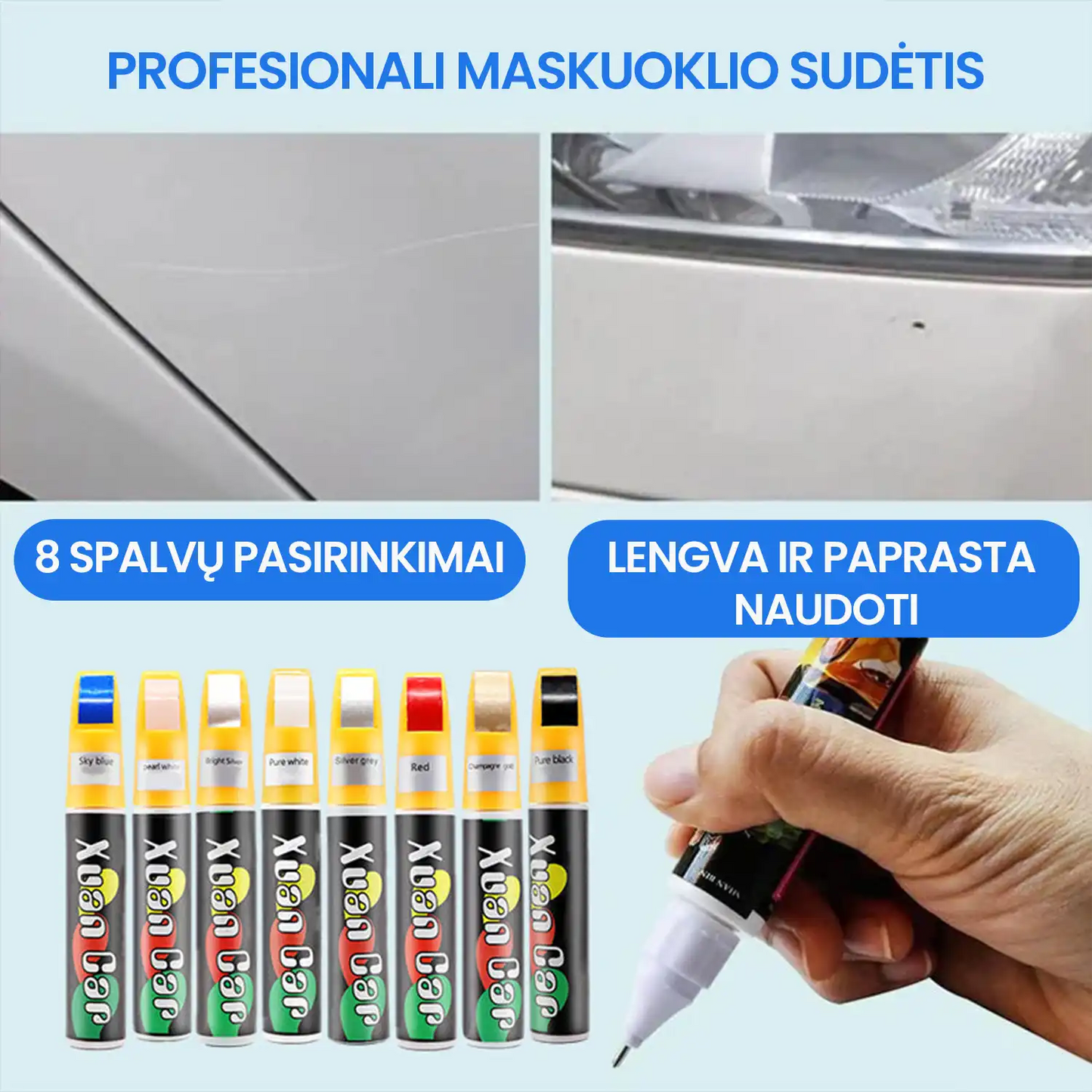 Automašīnas skrāpējumu korektors