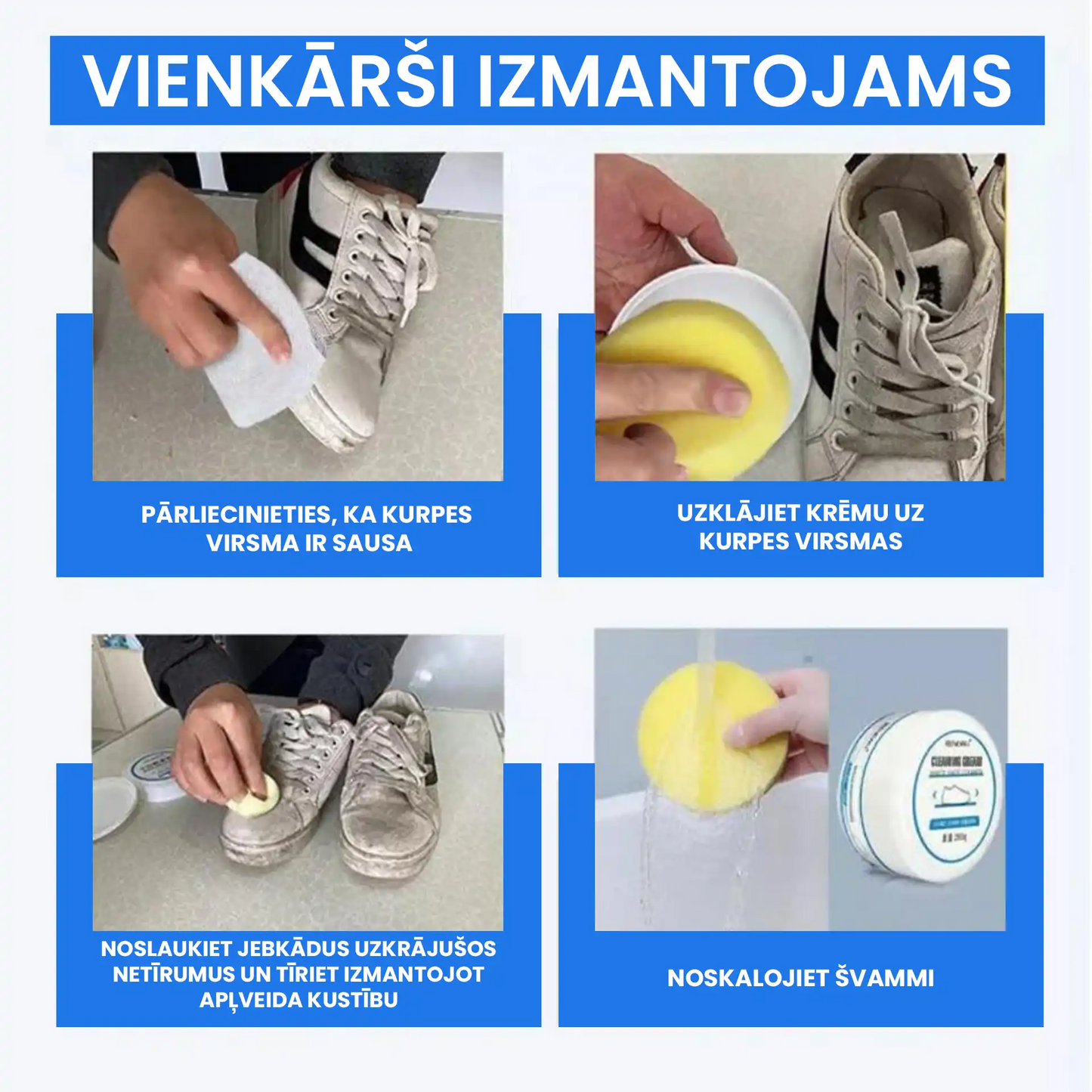 CleanShoe™ - efektīvs netīrumu noņēmējs kurpēm