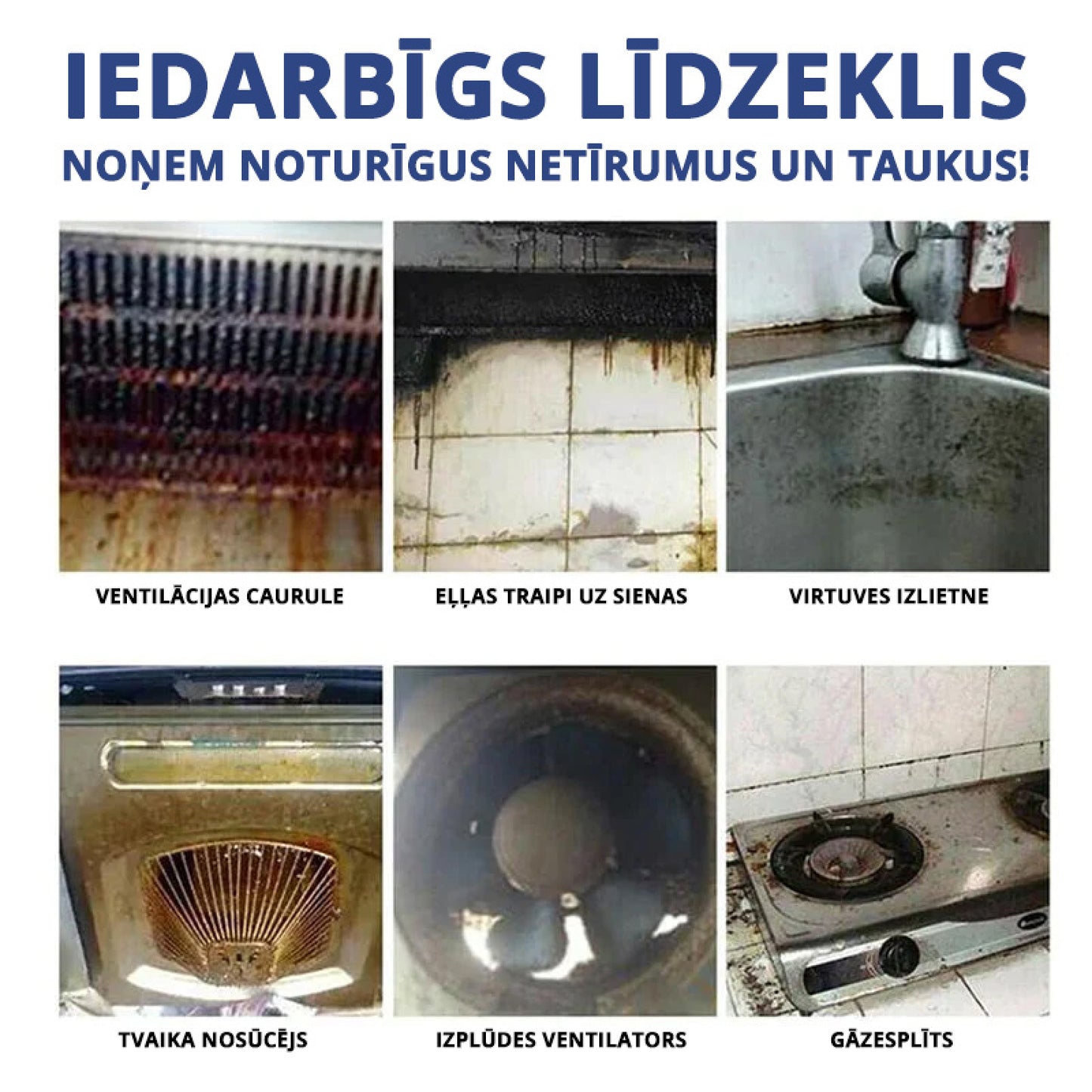 Putojošs tīrīšanas līdzeklis grūti iztīrāmiem traipiem